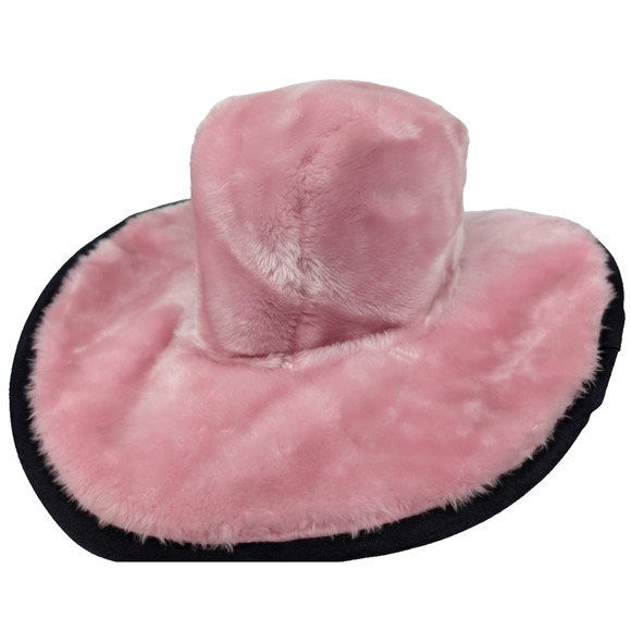 Vintage Goorin Bros Pink Fuzzy Faux Fur‎ Wide Brim Cowboy Western Hat Rare main image 13